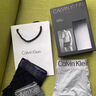 CKCK CALVIN KLEIN:莫代爾男士?jì)妊澾\動(dòng)中腰男士平角內褲三條禮盒裝 黑色高級禮盒裝：黑-淺灰-深灰 S （建議90-110斤） 曬單實(shí)拍圖