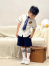 G.DUCKKIDS幼兒園園服夏裝英倫學(xué)院風(fēng)兒童校服套裝小學(xué)生班服夏季畢業(yè)照服裝 男童套裝+勛章領(lǐng)結(jié) 100 建議身高90-100cm年齡3-4歲 曬單實(shí)拍圖