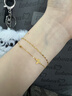 周大生 CHOW TAI SENG黃金手鏈足金飾品金手鏈女蝴蝶雙層金珠手鏈送老婆女朋友生日禮物 足金約：2-2.05g【經(jīng)典禮盒】 曬單實拍圖