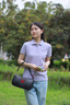 NAOTIEA納奧蒂爾小帆船短袖T恤上衣女2025夏季新款休閑寬松顯瘦POLO襯衫 香芋紫 XL （建議110-120斤） 曬單實拍圖