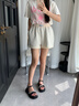 卓詩(shī)尼厚底涼鞋女款2025年夏季新款水鉆一字帶時(shí)尚百搭仙女風(fēng)軟底沙灘鞋 黑色 37 曬單實(shí)拍圖