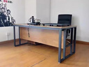 樂(lè )裕軒辦公桌辦公室老板桌現代簡(jiǎn)約帶柜工作臺總裁經(jīng)理主管電腦桌子家用 【加粗加厚鋼架】160灰橡木單桌 曬單實(shí)拍圖