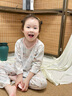 歐孕兒童睡衣套裝夏季新款薄款純棉寶寶家居服男童女童空調服 蝶與萌兔 【7A抗菌 100%棉 】 110 【建議身高110cm-120cm】 曬單實(shí)拍圖