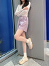 名創(chuàng)優(yōu)品（MINISO）防曬短褲女2025新款夏日多巴胺高腰顯瘦透氣休閑運(yùn)動(dòng)褲冰絲五分褲 黑色 XL (體重130-150斤) 曬單實(shí)拍圖