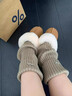 貓人針織襪套女白色y2k小腿襪日系百搭小皮鞋腿套春秋美腿顯瘦堆堆襪 【黑色】 1雙 均碼 曬單實(shí)拍圖
