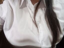 尚爵尤妮大碼白襯衫女胖mm長(zhǎng)袖春夏修身型胖妹妹職業(yè)襯衣工作服正裝 純白長(zhǎng)袖/微彈 7XL 175-185斤 曬單實(shí)拍圖