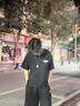 蒂卡登短袖t恤男夏季學(xué)生潮牌港風(fēng)ins百搭寬松半截袖純棉打底衫上衣服 小CHINAT恤（黑色） XL（建議130斤-145斤）  曬單實(shí)拍圖