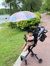 JCZS德國嬰兒車(chē)遮陽(yáng)傘遛娃神器寶寶加大通用雨傘雨具防曬防紫外線(xiàn)戶(hù)外 【德國黑膠】85cm-梧桐米抗風(fēng)級 曬單實(shí)拍圖