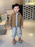 G.DUCKKIDS小黃鴨男童春裝套裝2025新款帥氣兒童春秋季外套兩件套男寶寶韓版 咖色 100cm 曬單實(shí)拍圖