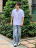 卡賓（CABBEEN）【舒適涼感】男裝 藝術(shù)建筑發(fā)泡肌理印花T恤2025夏季新款短袖 米白色12 L /175/50 曬單實(shí)拍圖
