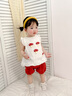優(yōu)奇女童夏裝套裝2025新款洋氣時髦兒童衣服寶寶小女孩短袖兩件套夏季 小蘑菇套裝 100 曬單實拍圖