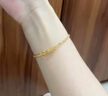 中國黃金（CHINA GOLD）足金999小蠻腰黃金手鏈蹦迪珠記憶手鐲送女友老婆生日禮物 小蠻腰-金重約2.9g【玫瑰禮盒】【今/次日達】 曬單實拍圖