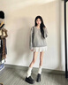 芭芙達妮白色不規(guī)則蛋糕裙女夏季2025新款芭蕾風蓬蓬半身裙小個子a字短裙 白色 M 曬單實拍圖