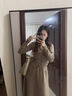 小野七天一字肩針織毛衣連衣裙子女早春季2025新款高級感開春穿搭一整套裝 卡其色 均碼 胸圍50衣長53 袖長68 裙長90 曬單實拍圖