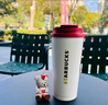 星巴克（Starbucks）花園萌蛇系列雙飲口不銹鋼杯(配掛鏈)480ml保溫杯水杯子節日禮物 曬單實(shí)拍圖