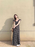 莫代爾法式碎花雪紡連衣裙2025夏季新款寬松感顯瘦遮肚子薄款中長(cháng)裙 顯白裙 2XL 128-145斤 曬單實(shí)拍圖