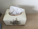 優(yōu)思頓抽紙盒客廳家用輕奢北歐紙巾盒美式創(chuàng)意餐巾盒歐式陶瓷紙抽盒 白色方形款(送底板) 曬單實(shí)拍圖