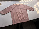 恒源祥高檔冰絲中袖T恤女夏季薄款七分袖上衣寬松大碼休閑洋氣減齡上衣 奶咖色 XL 曬單實(shí)拍圖