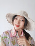察今 新款2025可水洗折疊帽子女春夏季防曬遮陽(yáng)帽夏天涼帽百搭漁夫帽 米色【帶防風(fēng)繩】 曬單實(shí)拍圖