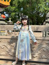 安妮優(yōu)兒女童漢服秋款中國風(fēng)2025新款超仙古裝女孩古風(fēng)公主裙兒童春夏裙子 紫色 120 曬單實(shí)拍圖