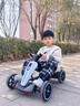 鈺貝嘉【免安裝】兒童卡丁車玩具車1-8歲2女孩兩歲男孩玩具寶寶生日禮物 白色【雙驅+遙控+射燈+大電瓶】 曬單實拍圖