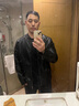羅蒙（ROMON）毒液歐美簡(jiǎn)約立領(lǐng)仿真皮衣男機車(chē)帥氣春秋季派克服青年修身皮夾克 黑色 4XL 偏大一個(gè)碼數 曬單實(shí)拍圖