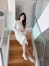NINE WEST2025春季新款淺口單鞋女蝴蝶結(jié)圓頭低跟通勤百搭女鞋軟底軟皮 黑色 35 曬單實拍圖