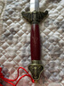 古羽游龍蝙蝠太極劍龍泉市刀劍寶劍晨練平脊武術(shù)武當太極軟劍 未開(kāi)刃 紅鞘不銹鋼 28寸 曬單實(shí)拍圖