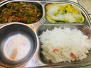 JCZS德國(guó)免注水電熱飯盒上班族熱飯神器家用車載帶飯便當(dāng)盒可加熱飯盒 0.1L 四格電熱式飯盒+保溫袋-米白色 曬單實(shí)拍圖
