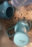 倉鼠水壺倉鼠喝水器倉鼠飲水器倉鼠喂水器倉鼠食盆倉鼠用品倉鼠籠 倉鼠飲水器兩件套（藍(lán)色） 【升級125ML水壺】 曬單實(shí)拍圖