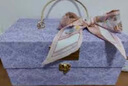 BESTLOVE伴手禮盒禮品盒送伴娘禮物空盒子大號高級禮物包裝盒森系生日禮盒 森系手提 24*12*11cm 紫色 禮盒  拉菲草【送賀卡+絲帶】 曬單實(shí)拍圖