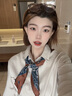 啄木鳥絲巾系脖感女2025新款小方巾搭配襯衫領(lǐng)巾圍脖腰果時尚綁發(fā)帶禮物 腰果絲巾 【章若楠同款】 曬單實拍圖