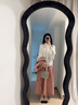 佰藍(lán)嬌牛仔套裝裙女2025春秋季新款高級感洋氣質(zhì)流蘇襯衫半身裙子三件套 粉色 S （建議105斤內(nèi)） 曬單實拍圖