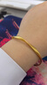 中國(guó)黃金（CHINA GOLD）莫比烏斯黃金手鐲女足金古法素圈鐲子手環(huán)飾品生日禮物送女友愛(ài)人 【古法無(wú)孔】圈號(hào)58 約5.1g 曬單實(shí)拍圖