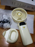 Deepsister【企業(yè)logo彩印定制】手持小風(fēng)扇定制Logo夏季伴手小禮品迷你風(fēng)寶折疊usb充電風(fēng)扇掛脖戶(hù)外辦公室 米白色｜升級版｜6檔強風(fēng)｜智能數顯｜帶底座掛繩 曬單實(shí)拍圖