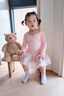 舞東方兒童舞蹈服女童秋冬季長(cháng)袖中國舞練功服幼兒連體形體服芭蕾舞裙子 淺粉色【長(cháng)袖】 105 (高90-105cm 重20-25斤) 曬單實(shí)拍圖