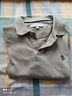 U.S.POLO ASSN.polo衫男翻領(lǐng)秋季純棉商務(wù)休閑長(cháng)袖t恤男士高端上衣 淺綠色 L 曬單實(shí)拍圖