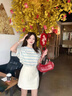 撞色條紋潮流短袖T恤女夏季2025新款寬松顯瘦設(shè)計感小眾圓領(lǐng)上衣 藍白條紋 L 曬單實拍圖