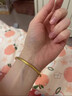 翡寶翠足金999卷草紋黃金手鐲女素圈金鐲子七夕情人節(jié)禮物送女朋友老婆 金重約9.99g【厚壁中空】 54圈口 曬單實(shí)拍圖