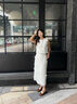 范思藍恩ECHO輕奢系列繡花無(wú)袖襯衫半裙2025夏新款精致套裝2042 純凈白-半裙 M 曬單實(shí)拍圖