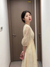 初蟬衣事新中式國風(fēng)連衣裙女2025夏季新款交領(lǐng)收腰仙氣設(shè)計感改良漢服 杏色（繡花） S （預(yù)定） 曬單實(shí)拍圖