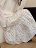 莫代爾韓版碎花半身裙女2025夏季新款蕾絲女甜美森系薄款顯瘦百搭上衣 半身裙 M 曬單實拍圖