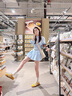 艾美琦美（AIMEIQIMEI）新款小個子連衣裙套裝茶系小香風2025春季今年最流行的襯衫裙子女 連衣裙配腰帶【無襯裙】 M 曬單實拍圖