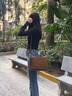 狄梵普意大利輕奢品牌新款女士斜挎包單肩包小方包生日情人節(jié)禮物送女友 深棕色【禮盒裝】 曬單實拍圖