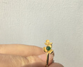 周六福（ZLF）  黃金翡翠戒指女款足金翡翠丁香花足金戒指送女友禮物T 13號 -2.38g 曬單實拍圖
