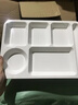 甜雅靜密胺餐盤(pán)四六分格快餐盤(pán)仿瓷塑料學(xué)校食堂餐具套裝多格分餐盤(pán)飯盤(pán) 套裝五：六格餐盤(pán)+湯碗+杯子+勺 曬單實(shí)拍圖