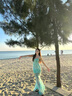 微光里2025夏季法式印花網(wǎng)紗吊帶連衣裙女海邊度假純欲性感魚(yú)尾包臀長(cháng)裙 暈染網(wǎng)紗吊帶裙綠M建議80-105斤 曬單實(shí)拍圖
