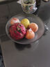 格娜斯（CRISTALGLASS）中式水晶玻璃高腳水果盤(pán)家用客廳2025新款茶幾干果糖果零食盤(pán)前臺 相思木底座透明圓盤(pán) 曬單實(shí)拍圖