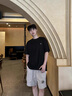 LEFT SPORTS品牌聯(lián)名短褲男夏季新款休閑五分褲男潮牌冰絲速干透氣工裝短褲子 卡其色-H XL （建議135-155斤） 曬單實(shí)拍圖
