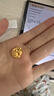 周大生黃金吊墜抱月狐貍吊墜足金琺瑯送女友媽媽紀念情人節(jié)禮多退少補 約1.8g（贈925銀項鏈） 曬單實拍圖
